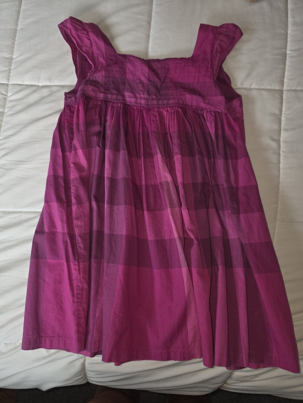Burberry Fuchsia Plaid Sleeveless Sundress Size 6Y